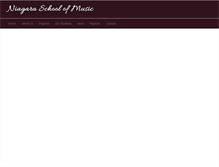 Tablet Screenshot of niagaraschoolofmusic.com